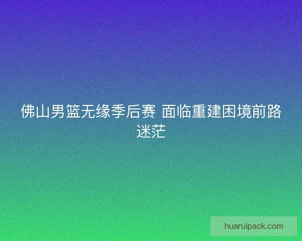 佛山男篮无缘季后赛 面临重建困境前路迷茫