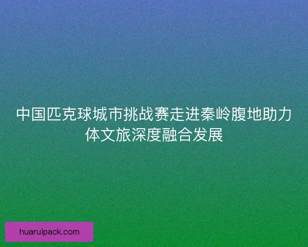 中国匹克球城市挑战赛走进秦岭腹地助力体文旅深度融合发展 中国匹克球城市挑战赛走进秦岭腹地助力体文旅深度融合发展